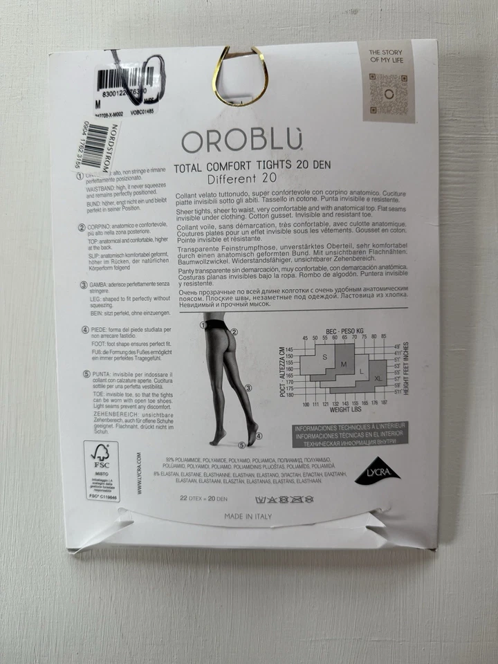 Medias OROBLU Total Comfort 20 Denier Nude Talla MEDIANA Diferente 20 Foto 2 de 2