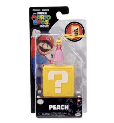 The Super Mario Bros Movie 1.25'' Mini Princess Peach Figure with Question Block