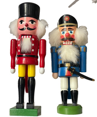 2 Nussknacker  Thüringen Erzgebirge  True Vintage  two Nutcracker Christmas Deco