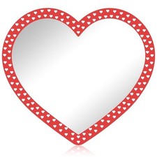  Shaped Acrylic Mirror Tile for Wall, 10 x 12 in 11.8"L x 10.2"W Heart