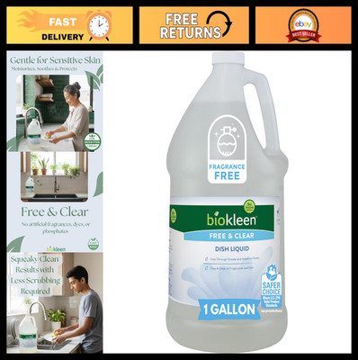 Eco-Friendly Dish Soap - Non-Toxic, Plant-Based, Unscented Dishwashing Liquid