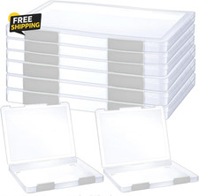 6 Pack Clear A4 File Storage Box Plastic Document Organizer Letter Paper Case