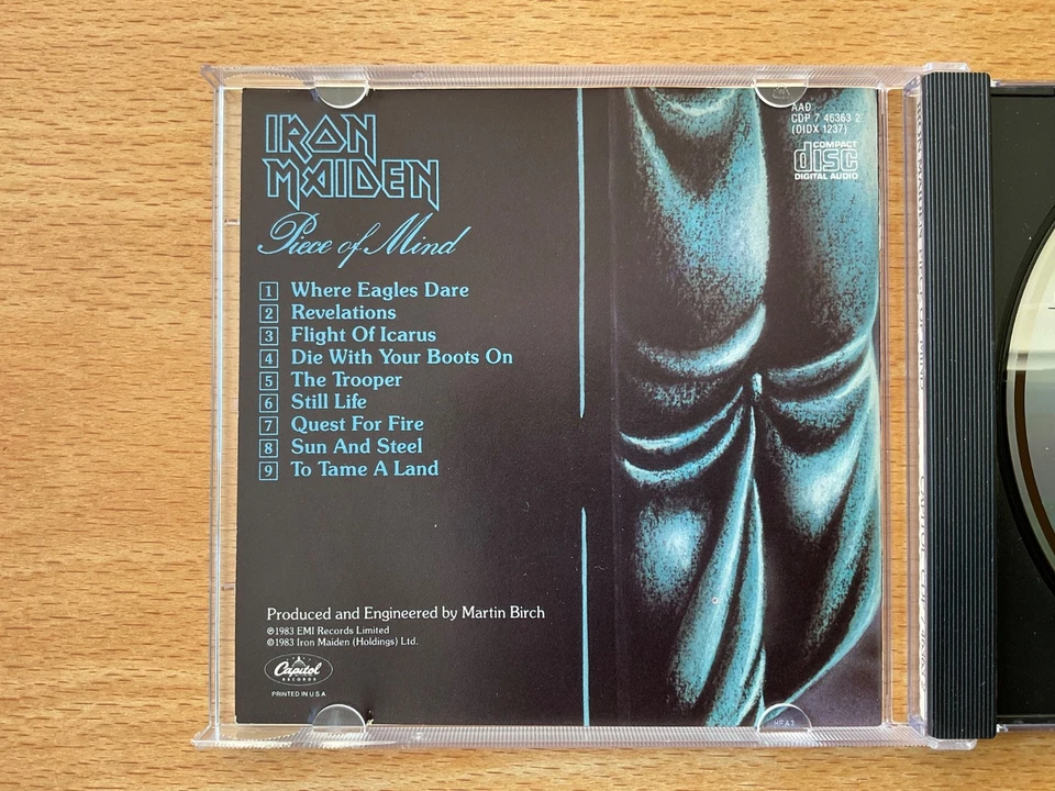 CD Iron Maiden - Piece of mind 1st press 1987, Capitol Made in U.S.A. sgut vgood - Bild 4 von 4
