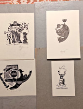 ex-libris exlibris bookplate Sport  Hockey var art lot 4