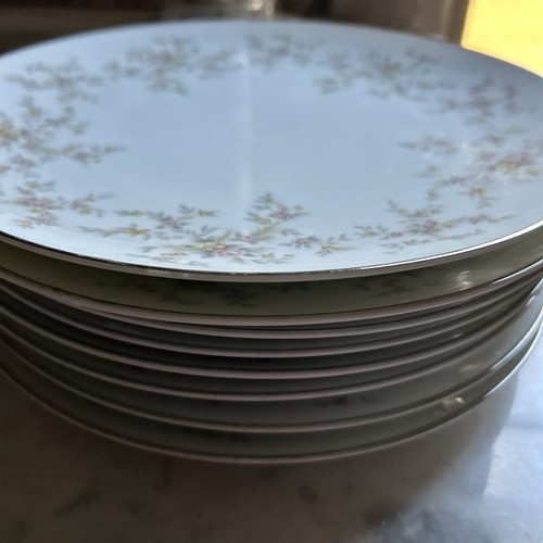 NORITAKE Porcelain ARLENE Pattern #5802 Dinner Plate 10 1/2" Japan SET Of 8 - Picture 1 of 6