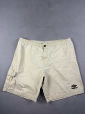 Vintage Umbro Shorts Men s Size XL 38 Beige Cotton Drawstring Soccer 90s