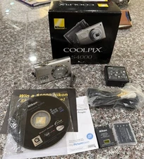 Nikon Coolpix S4000 Digital Camera | Silver | 12MP | Touch Screen TESTED WORKS!