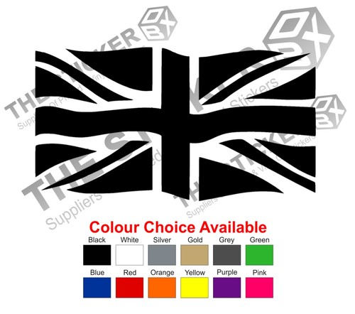 motorhome camper caravan Union Jack Wavey Flag Style vinyl cut sticker - Picture 2 of 2