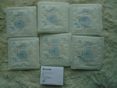 Box of 6 Convatec Natura Durahesive Accordian Flange 421641 Skin Barriers 2-1/4''