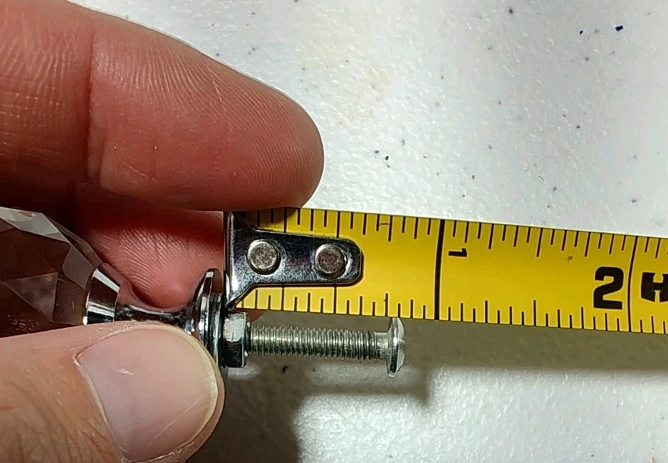 3 Pieces Clear Glass Ball Shaped Knob For Cupboard Cabinet Drawer Dresser - Imagem 3 de 4