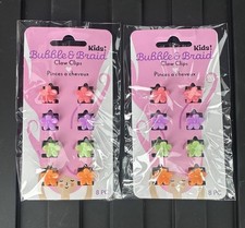 2x 8pc Kids Mini Flower Claw Hair Clips 1/2  Bright Colors Girls 16 Total