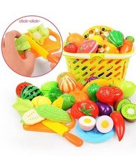 Kids Pretend Play Kitchen Toy Set 3  7  Montessori Cooking  Cutting Food Toys