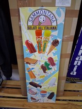 Insegna Targa Tabella Listino Prezzi Bar Gelati Sammontana 1988 80x30 N.1 Sca