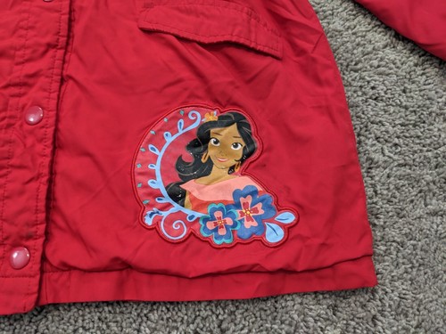Disney Jacket Girls7/8 Red Elena Of Avalor Hooded Button Up Casual Coat - Picture 12 of 13