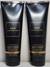 Bath  Body Works NOIR Men's Collection Ultra Shea Body Cream 8 oz New 2 pk 