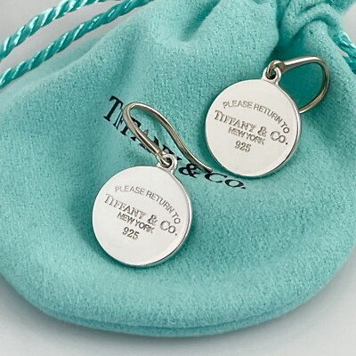 Tiffany & Co. Return to Tiffany ピアス Return to Tiffany Round Drop Dangle Hook Earrings in Sterling