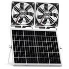 Solar Powered Fan, Solar Fan for Outside with Monocrystalline Panel, 5.6''