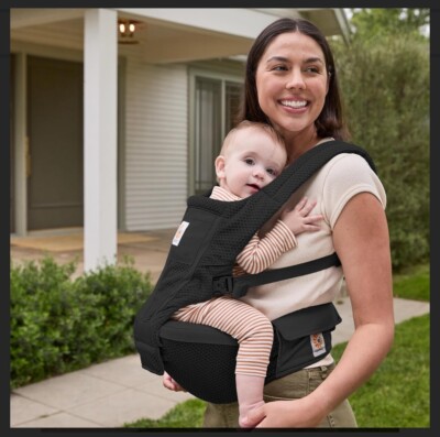New Ergobaby  Alta Hip Seat Baby Carrier - Black