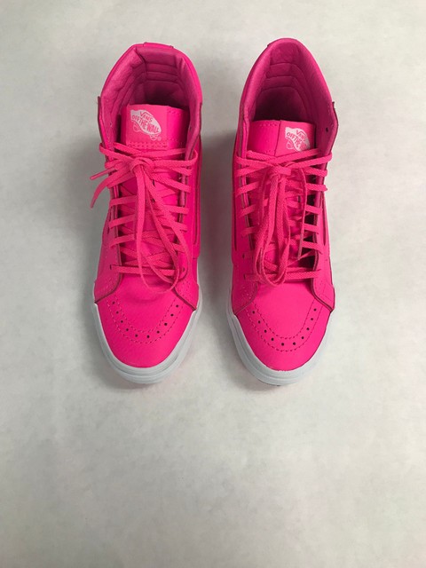 neon pink vans sk8 hi