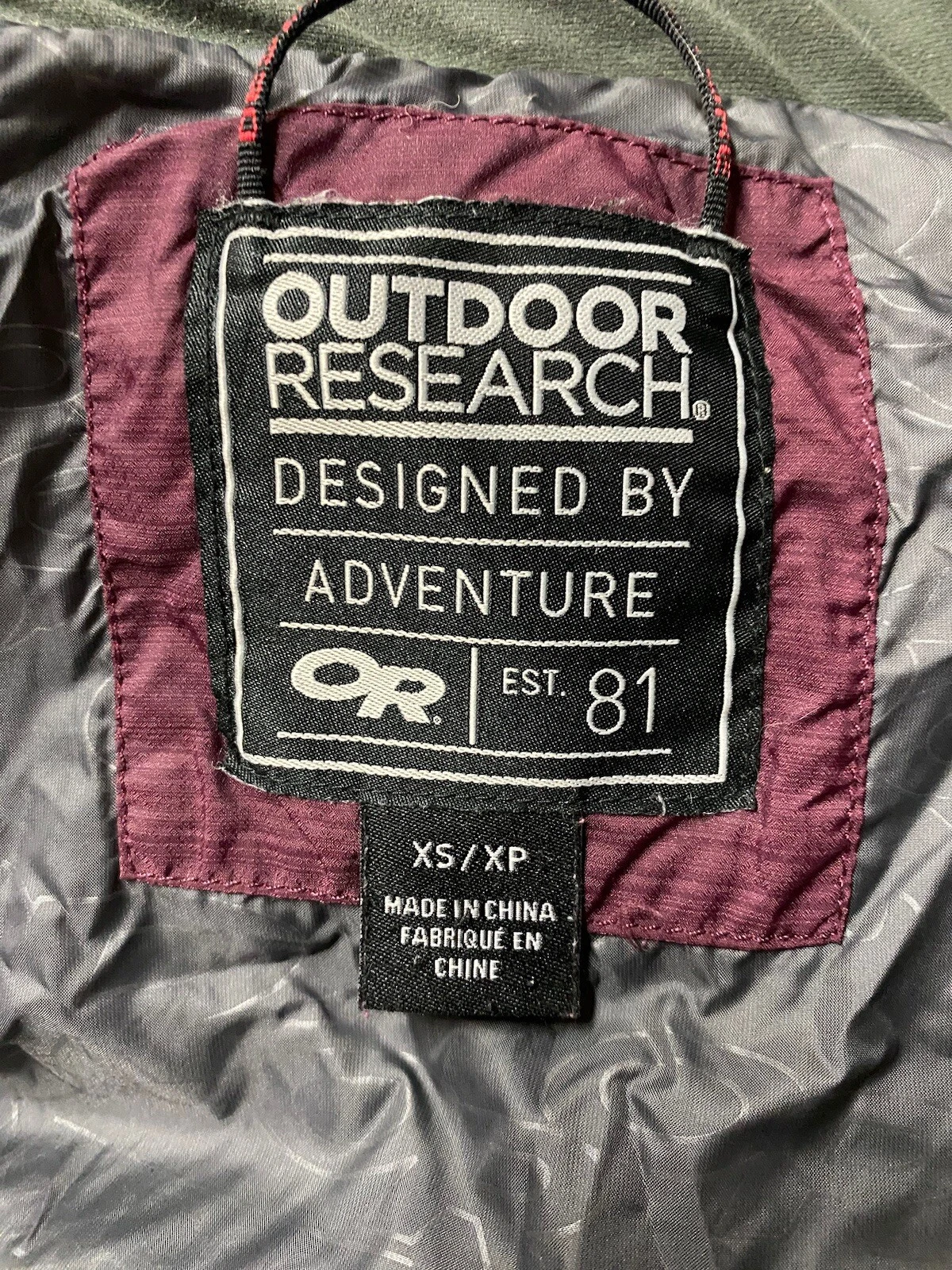 outdoor-research goose down long parka hooded jacket