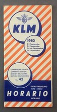 KLM ROYAL DUTCH AIRLINES TIMETABLE CARIBBEAN EDITION NO42 SEPTEMBER 1950 K.L.M. 
