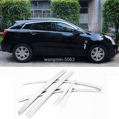 6-Piece Chrome Window Visor Vent Shades – Fits Cadillac SRX 2010-2015 – Rain Guard Set