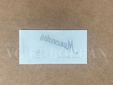 Mercedes-Benz Genuine "Mercedes Benz" Signed Window Glass Sticker Label Decal NE