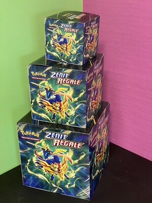 Pokemon KRONE ZENITH ZENIT KÖNIGLICH 3 Cube Store Display Werbewürfel LEER