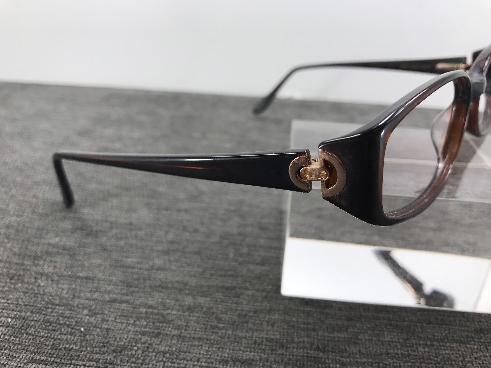 Nicole Miller Eyeglasses 53-15-130 096 Brown Flex Hinge Frames Q76