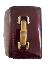Gucci Patent Leather Key Case Bambo Trifold