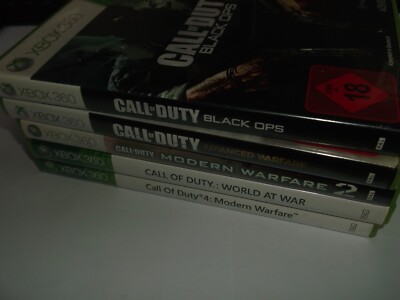 5x - Call of Duty - Black Ops, Modern Warfare 2+4, Advanced - Xbox 360     Sp161