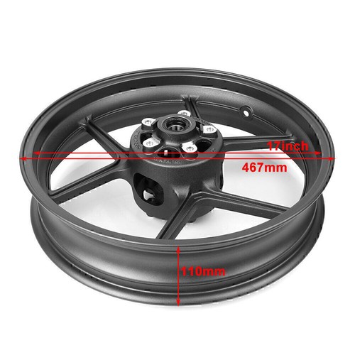 Matte Black Front Wheel Rim for KAWASAKI 2006-2018 ER-6N NINJA ZX10R 2004 2005 - Picture 2 of 11