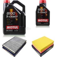 6L Inspektionspaket Set Motul 8100 X-Clean+ 5W-30 MotoröL Sct Filter 11357216