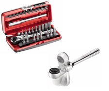 USAG 606 1/4 SK ASSORTIMENTO INSERTI CON CRICCHETTO SNODATO REVERSIBILE 31PZ