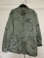Y2k Lee Cooper Khaki Combat Jacket Size L Large Coat Military Army