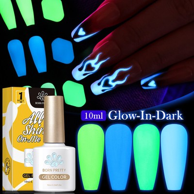 UR SUGAR 10ml Luminous Gel Nail Polish Glow-in-Dark UV Gel Nail Art Soak Off