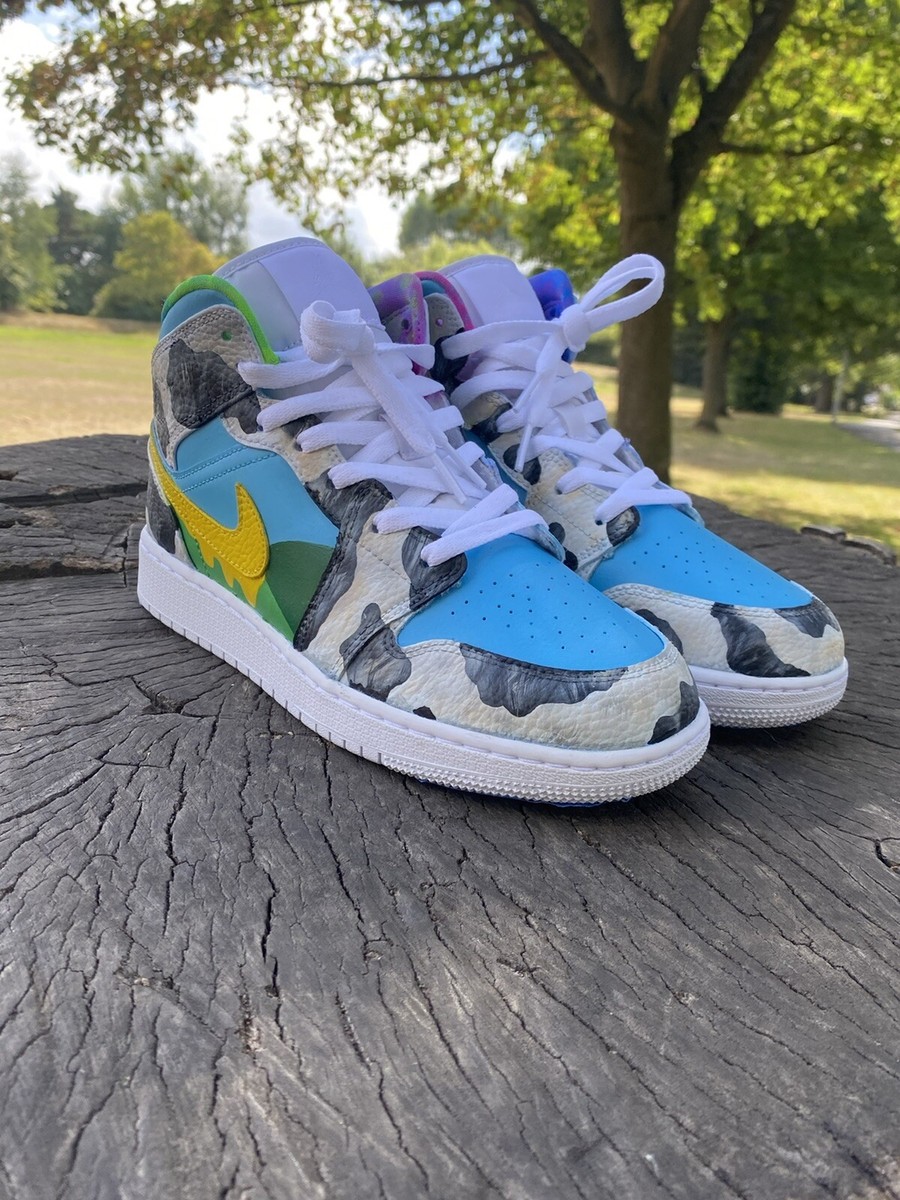 air jordan mid custom ben and Jerry dunk inspierd UK