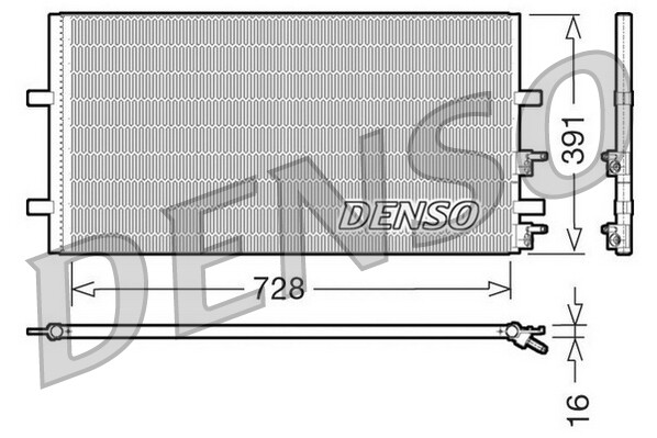 DENSO DCN10017 Condenser, air conditioning for FORD