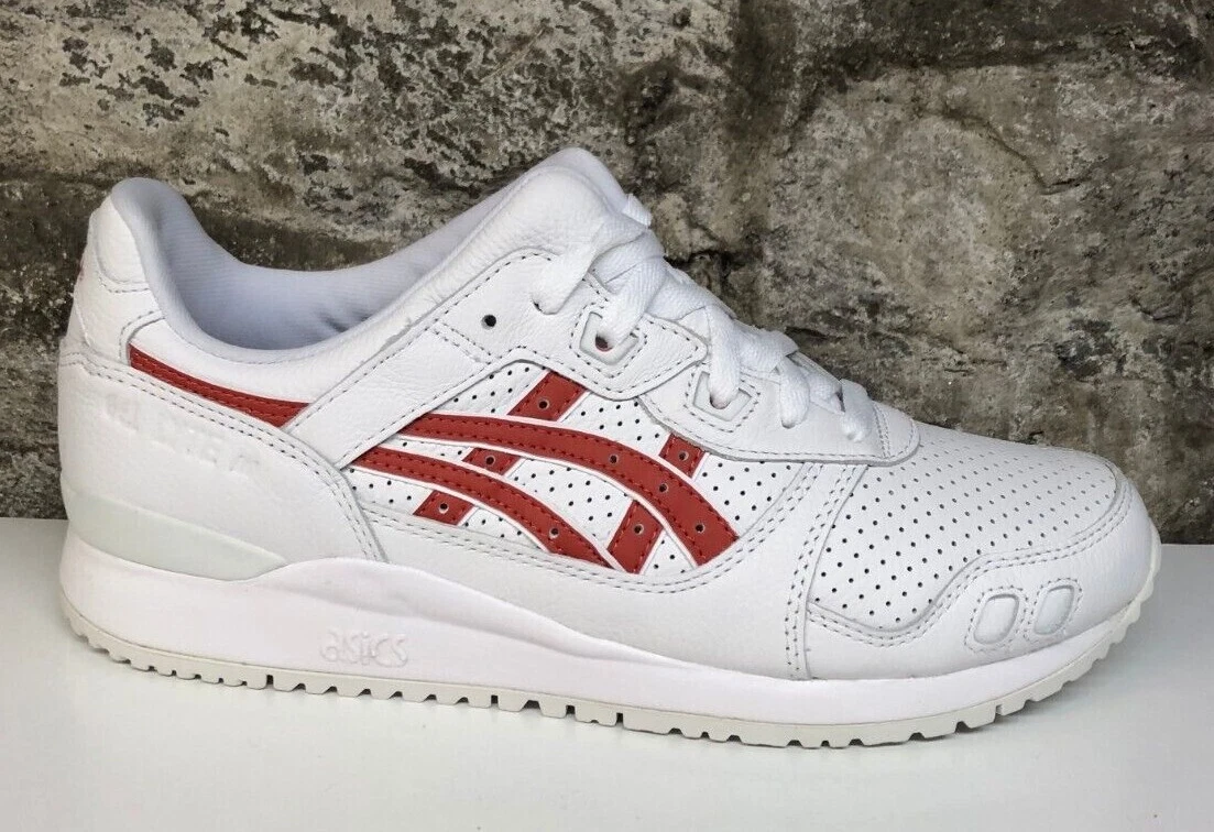 ASICS Gel-Lyte III 3 OG White/Fire Opal Mens 1201A716-100 Sz 11.5 & 13 New/Box