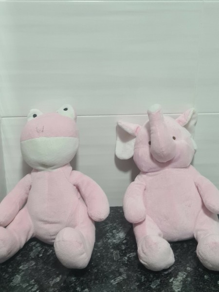 peluches sapo y elefante en rosa Plüschtiere precioso regalo