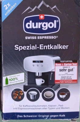 Durgol Swiss Espresso Machine Decalcifier/ Descaler Solution 2 bottles 125ml