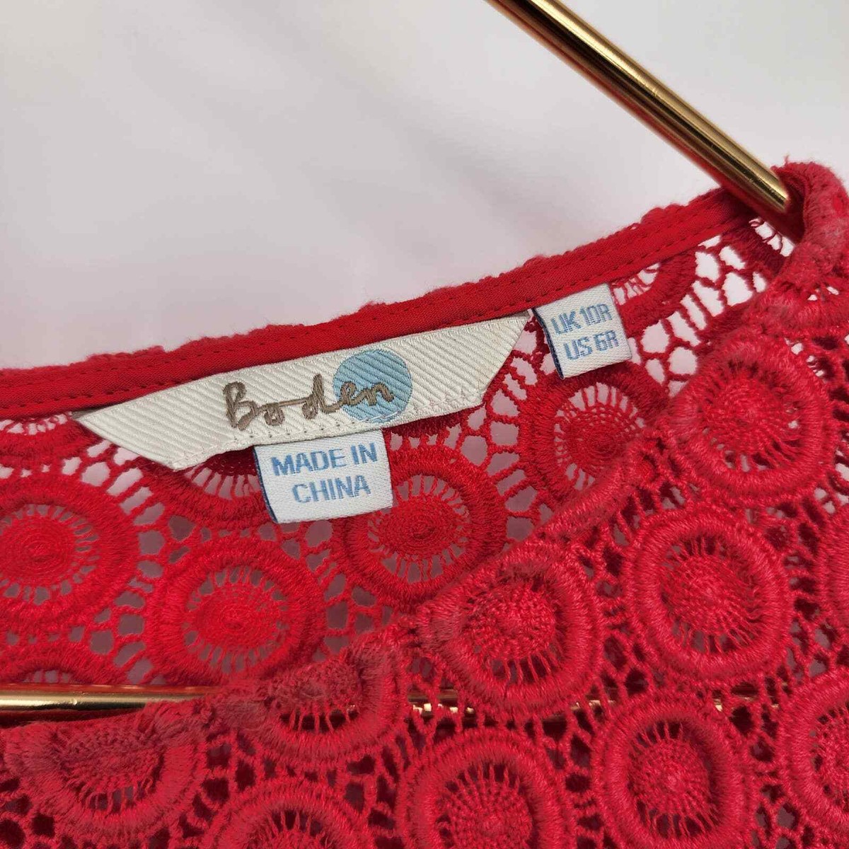 Boden Poppy Lace Dress Floral Medallion Coral Pink Size US 6 | eBay