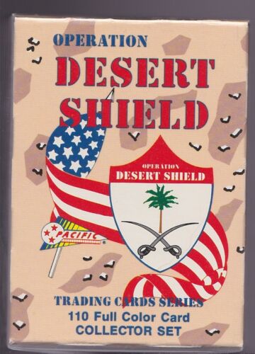 1991 OPERATION DESERT SHIELD BOXED COMPLETE BASIC TRADING CARD SET - Picture 1 of 3