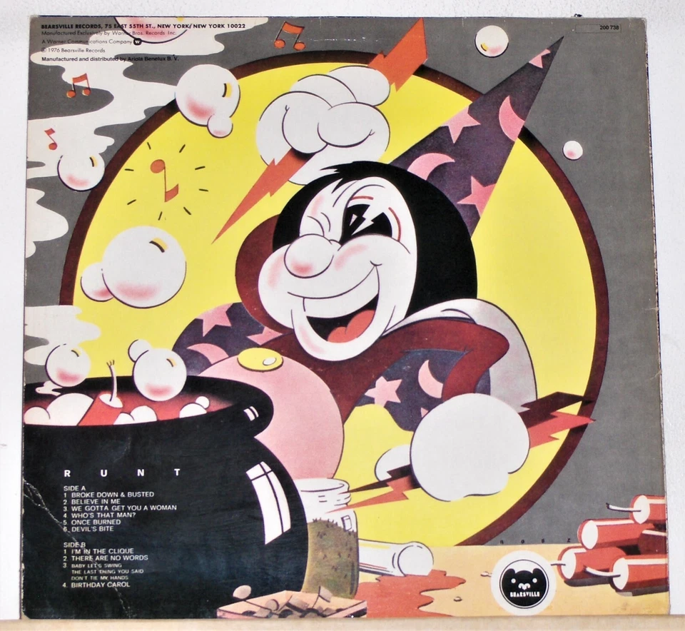 Todd Rundgren - Runt - Netherlands Import LP Record Album - Near Mint Vinyl - Image 2 of 2