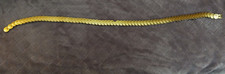Vintage 80s Gold Tone Plates Stretch Metal Shingle Belt Disco Dance Hippie 28"