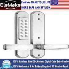 Door Lock Keyless Digital Code Keypad Mechanical Entry All-Weather Not Deadbolt
