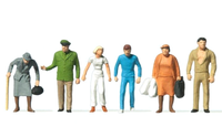 Preiser 14023 Passanten, Polizist 6 Figuren H0 1:87 Neu + Ovp
