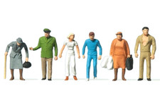 Preiser 14023 Passanten, Polizist 6 Figuren H0 1:87 Neu + OVP