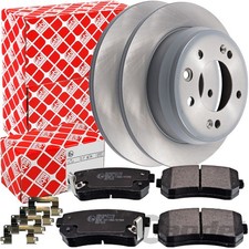 FEBI BREMSSCHEIBEN 262mm + BELÄGE HINTEN passend für HYUNDAI i30 FD Limo Kombi