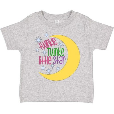 Inktastic Twinkle Twinkle Little Star With Yellow Moon Toddler T-Shirt Boodlebug